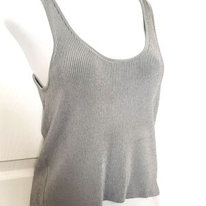 Silver Ellen Tracy Linda Allard Tank L   NWOT